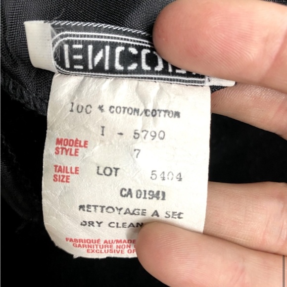 Vintage Encore Black Velvet Ling Sleeve Bodycon Mini Dress With Shoulder Pads M - Picture 13 of 16